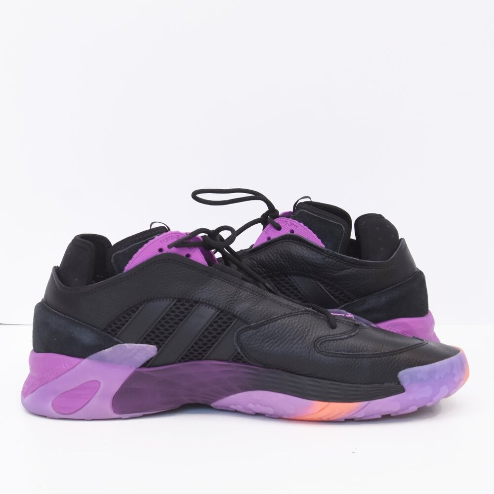 Rare Adidas Streetball 'Black Purple' Men's Sneakser EF6983 Shoes Size 17 EUC - Picture 4 of 16